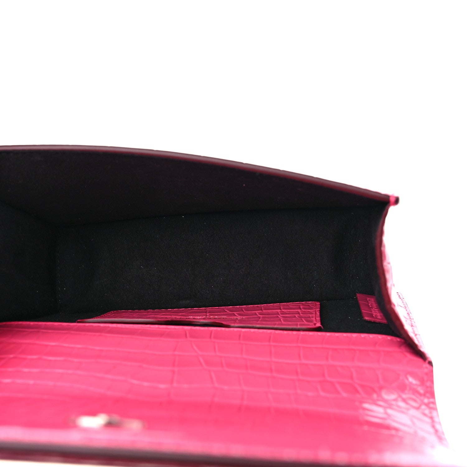Alexander McQueen Shiny Crocodile Embossed Jeweled Satchel Peony Pink 5 of 10