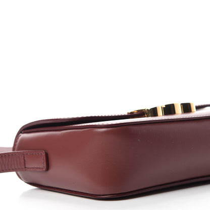 Celine Shiny Calfskin Nano Triomphe Light Burgundy 6 of 11