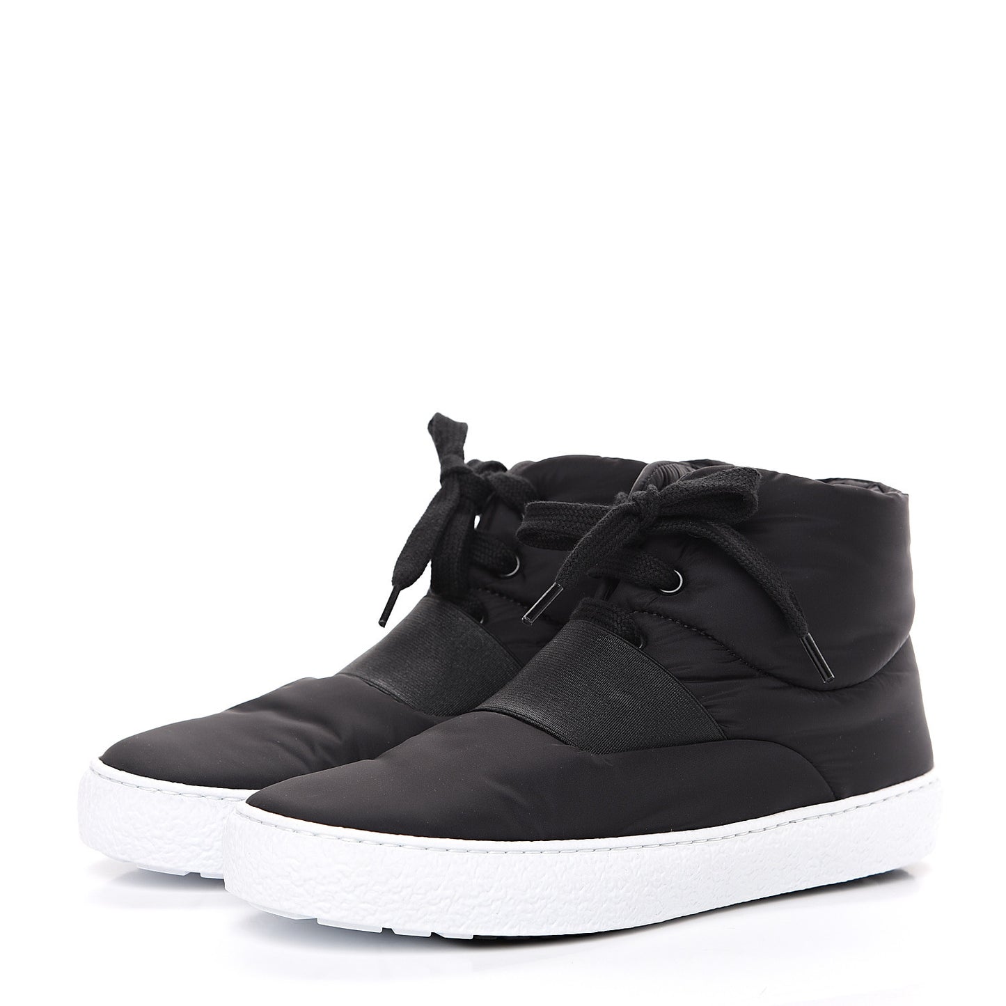 Nylon High Top Sneakers 36 Black