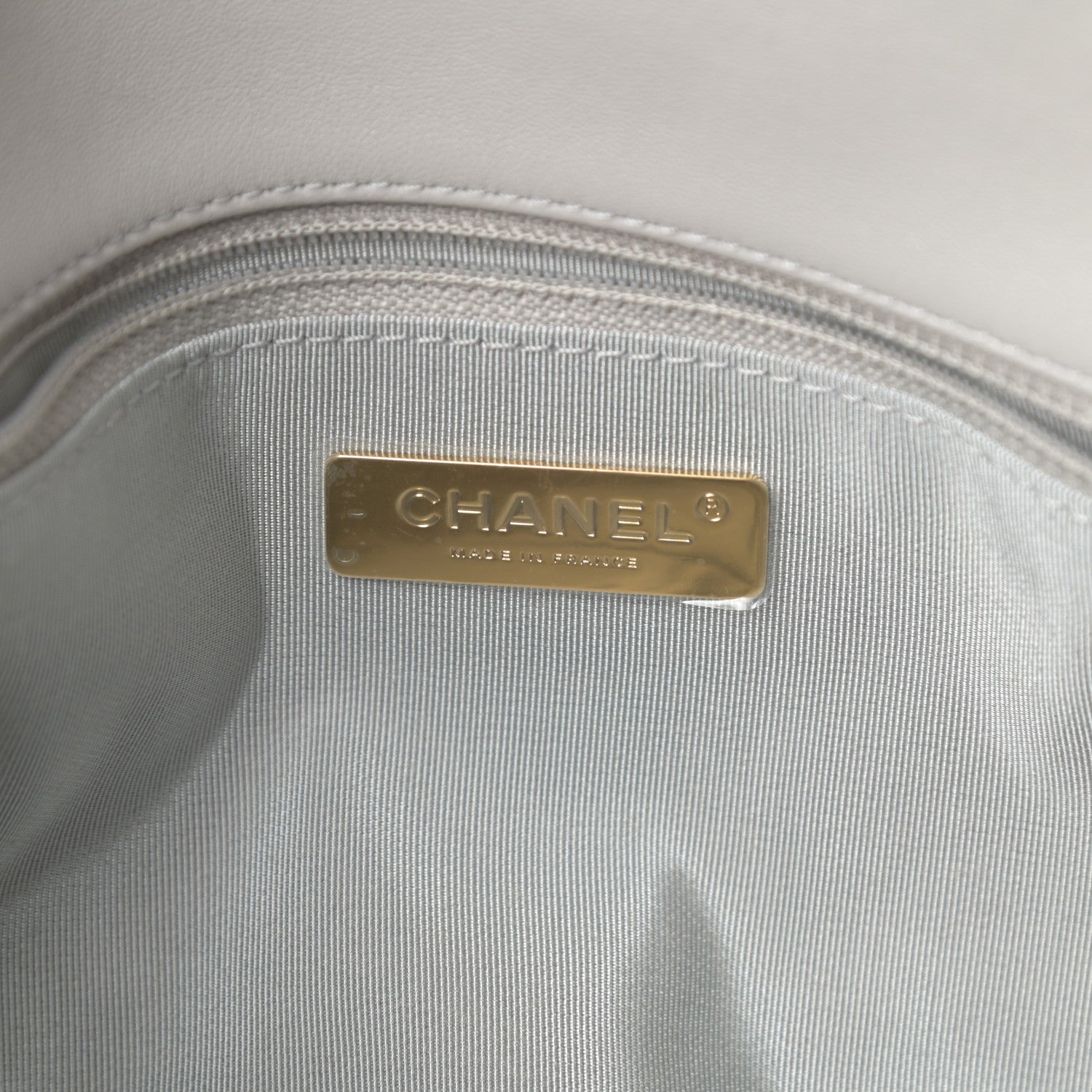 Chanel Lambskin Quilted Medium Chanel 19 Flap Grey 6 of 11