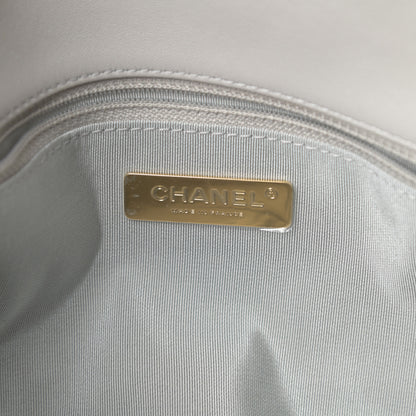 Chanel Lambskin Quilted Medium Chanel 19 Flap Grey 6 of 11