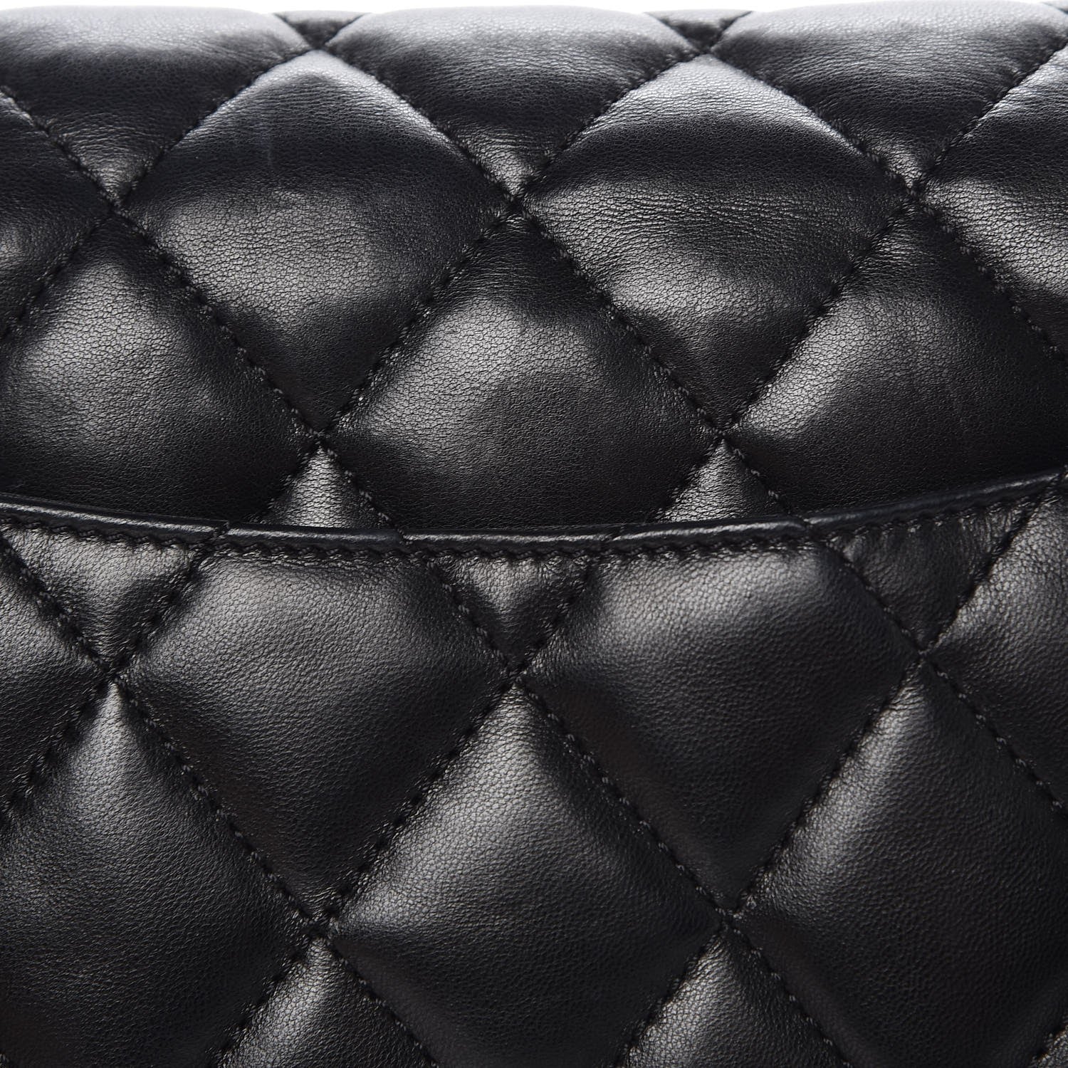 Chanel Lambskin Quilted 3 Accordion Flap Bag Black 14 of 15