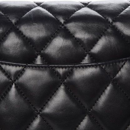 Chanel Lambskin Quilted 3 Accordion Flap Bag Black 14 of 15