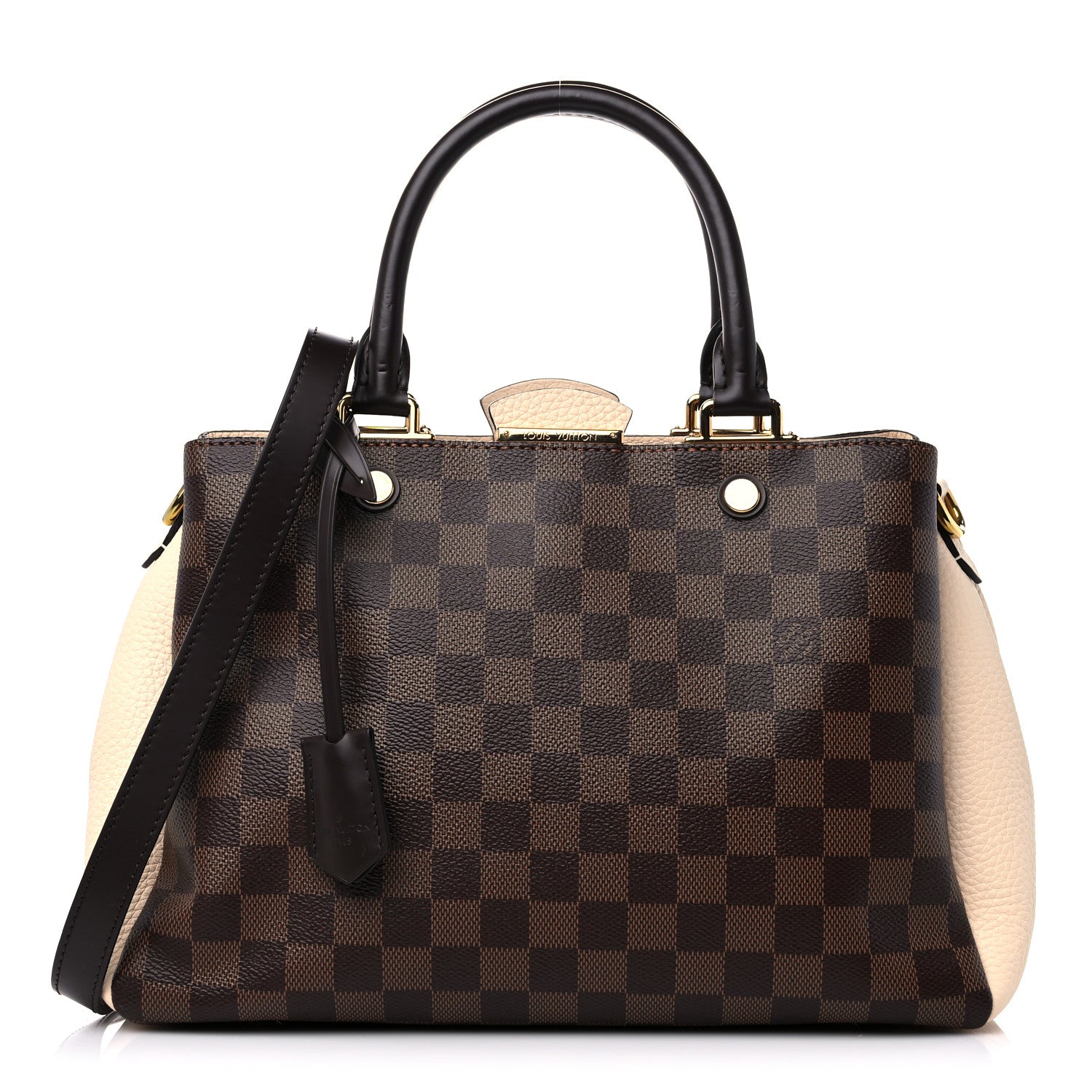 Louis Vuitton Damier Ebene Cuir Taurillon Brittany Creme 1 of 7