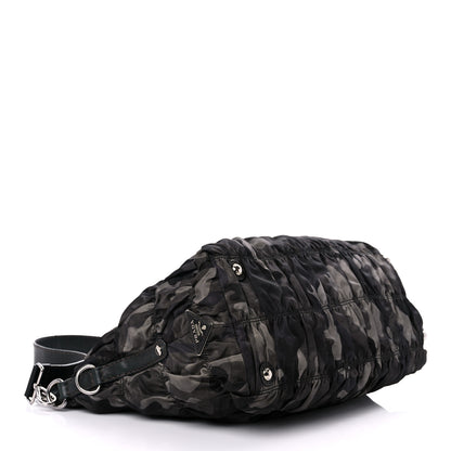 Prada Tessuto Nylon Gaufre Camouflage Tote Fumo 4 of 26
