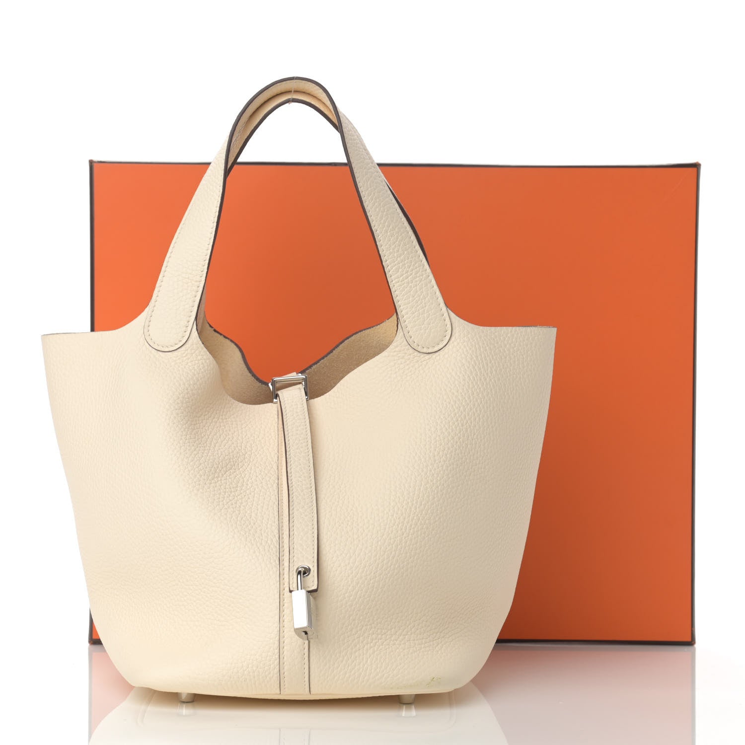 Hermes Taurillon Clemence Picotin Lock 22 MM Nata 15 of 15
