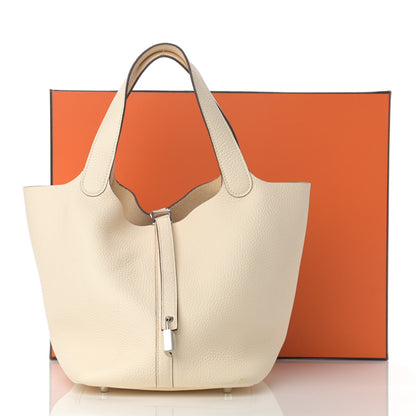 Hermes Taurillon Clemence Picotin Lock 22 MM Nata 15 of 15