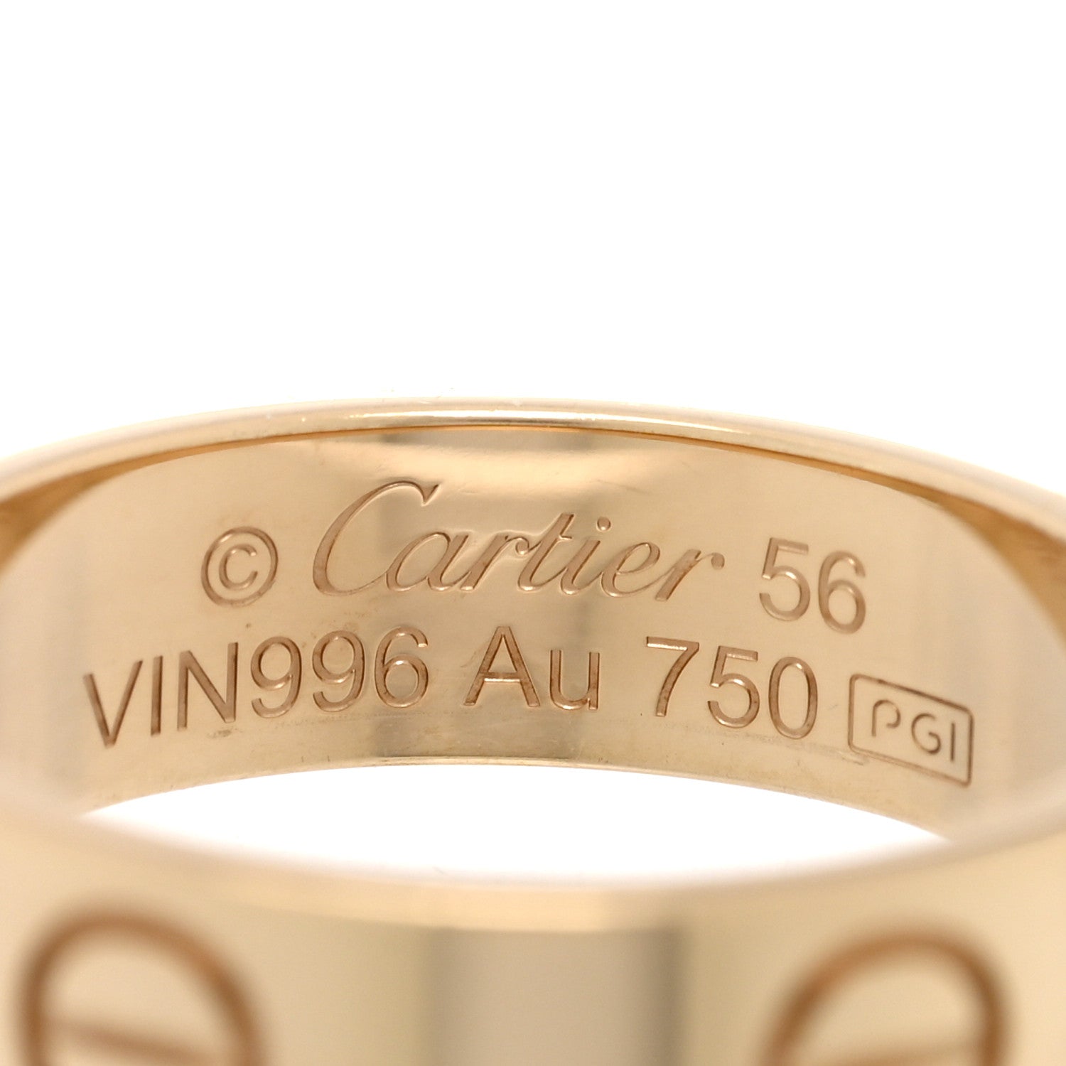 Cartier 18K Yellow Gold 5.5mm LOVE Ring 56 7.5 4 of 4