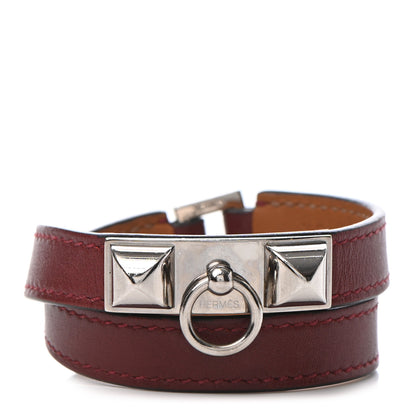 Hermes Swift Rivale Double Tour Bracelet XS Rouge H 1 of 6
