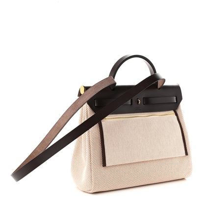 Hermes Vache Hunter Criss Viking Herbag Zip Retourne 31 PM Ebene Ecru Beige 3 of 11