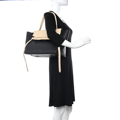 Celine Smooth Calfskin Small Bi-Color Belt Bag Black Cream 2 of 14