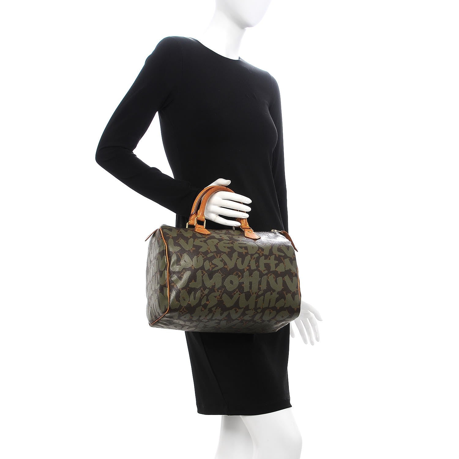 Louis Vuitton Monogram Graffiti Speedy 30 Kaki 2 of 7