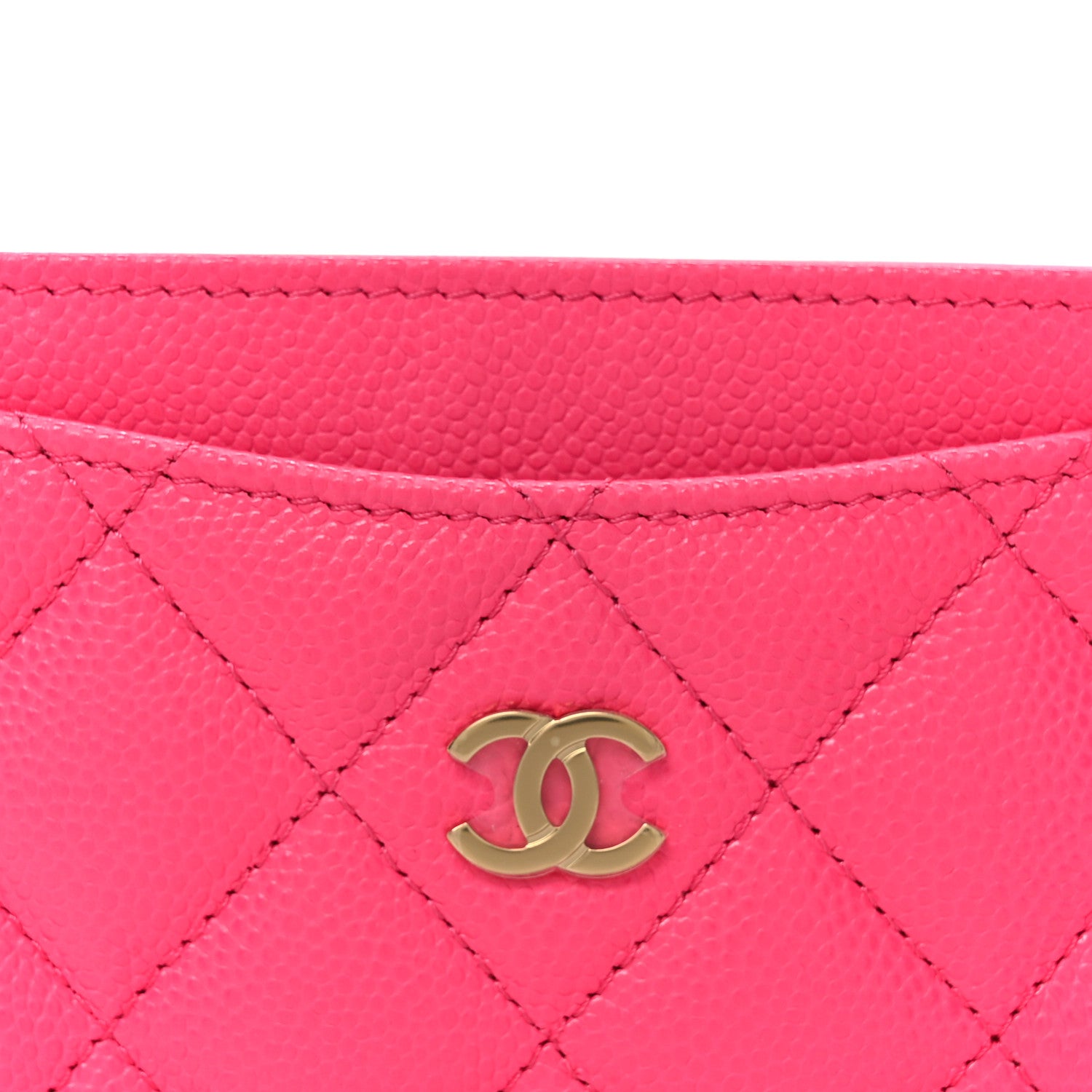 Chanel Caviar Quilted Card Holder Fuchsia 9 of 10