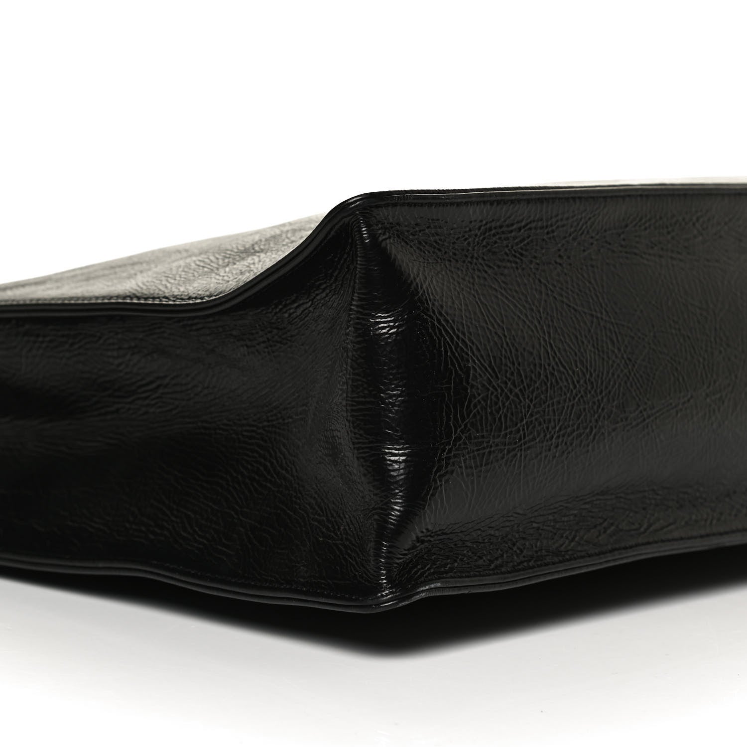 Chanel Shiny Aged Calfskin Shopping Bag Black 5 of 10