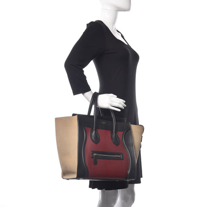 Celine Smooth Calfskin Suede Mini Tri-Color Luggage Rust 2 of 12