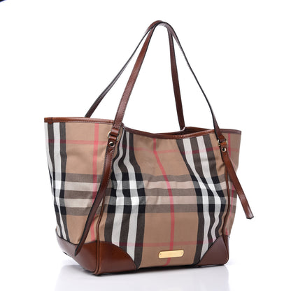 Burberry House Check Medium Canterbury Tote Dark Tan 3 of 11