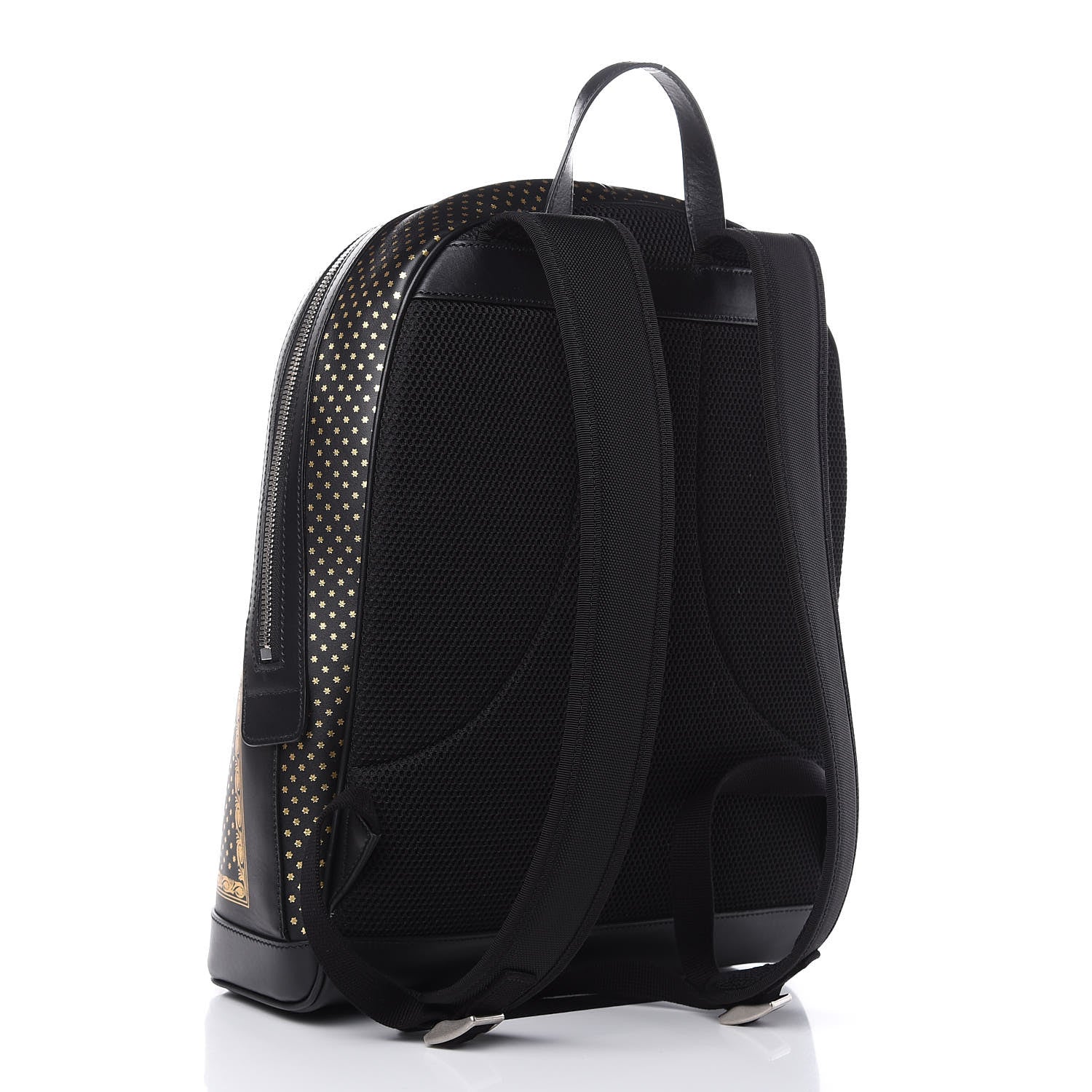 Gucci X SEGA Calfskin GUCCY Stars Dome Backpack Black Gold 3 of 10