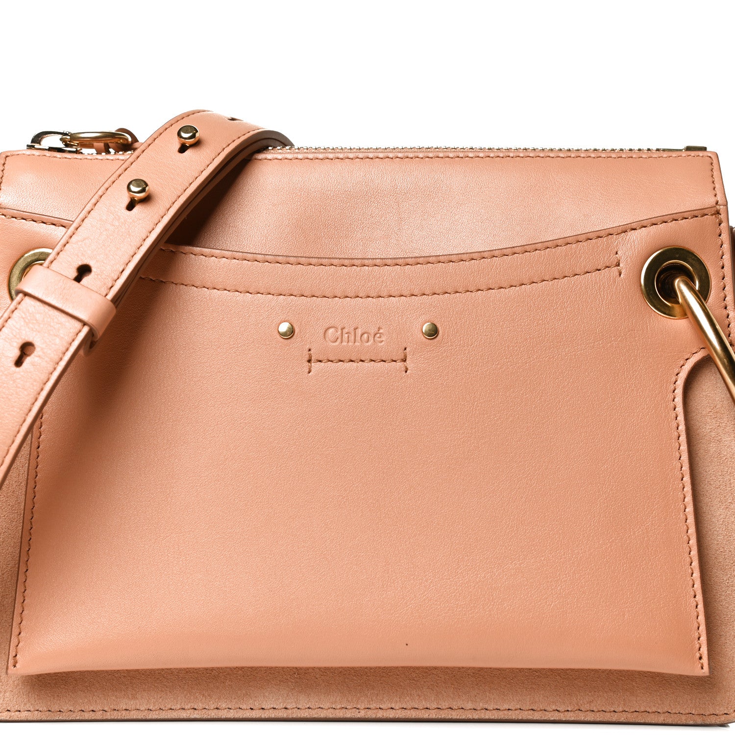 Chloe Calfskin Suede Small Roy Bag Blushy Pink 8 of 15
