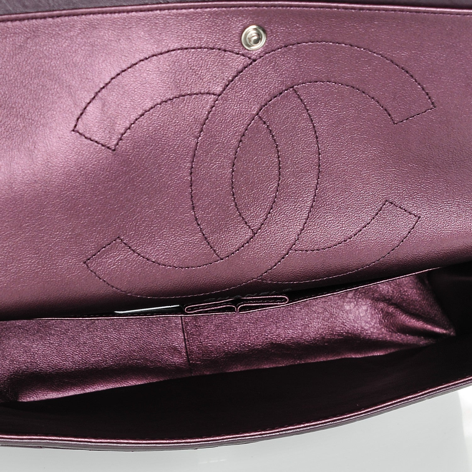 Chanel Metallic Calfskin Quilted 2.55 Reissue 227 Flap Plum 5 of 7