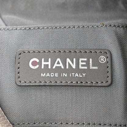 Chanel Metallic Calfskin Studded Chevron Quilted Small Stud Wars Drawstring Bag Silver 6 of 11