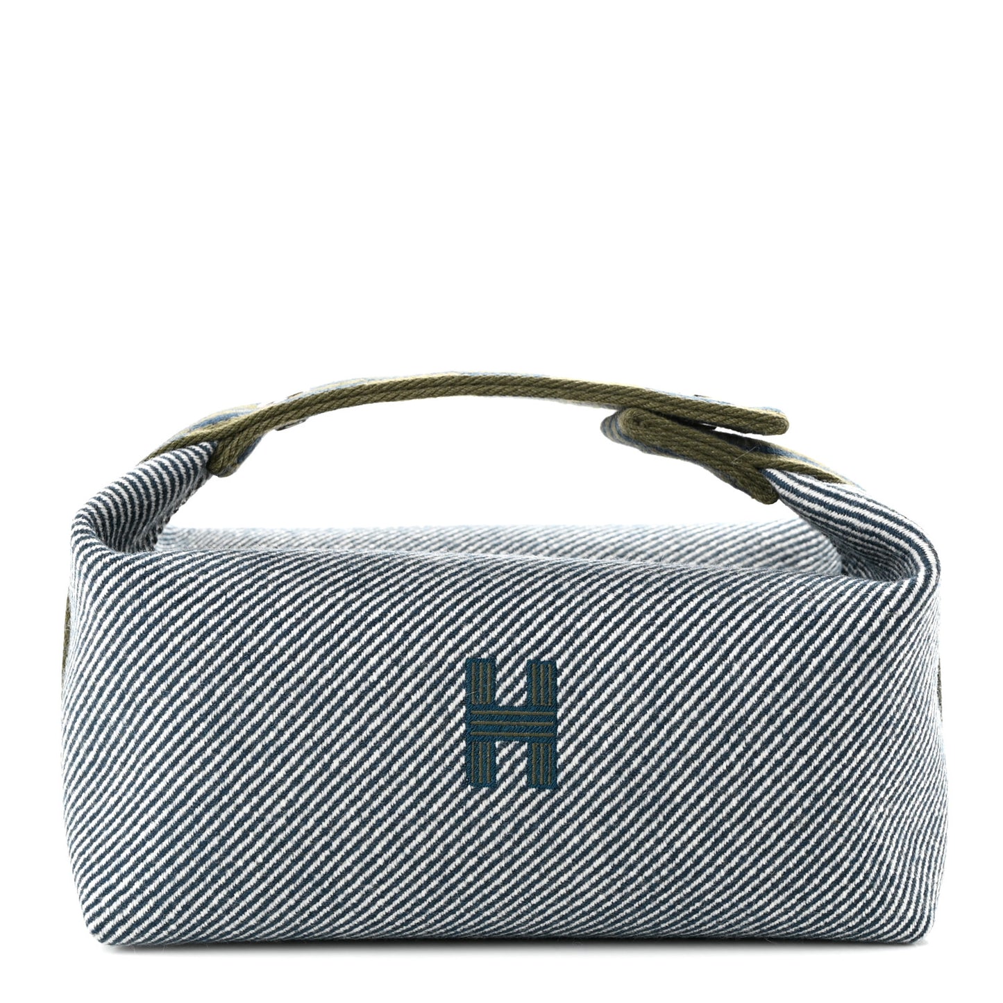 Wool Small Bride-A-Brac H Natte Pouch Bleu Abysse