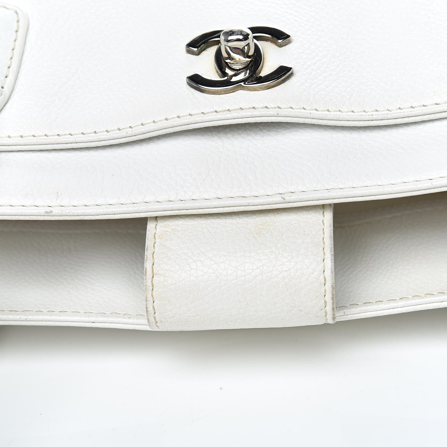 Chanel Calfskin Cerf Executive Shopper Tote White 26 of 33