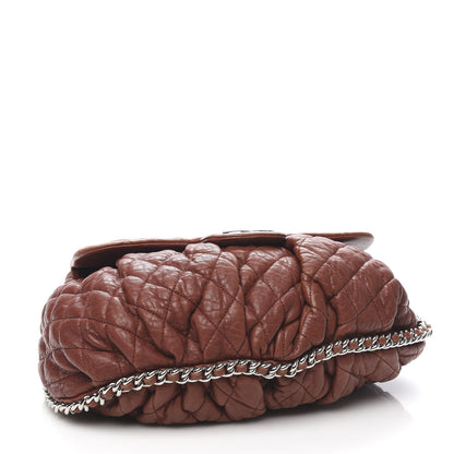 Chanel Washed Lambskin Quilted Medium Chain Around Messenger Brown 4 of 10