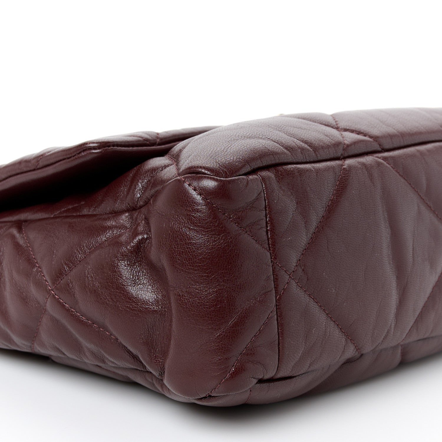 Chanel Goatskin Quilted Large Chanel 19 Flap Brown 9 of 10