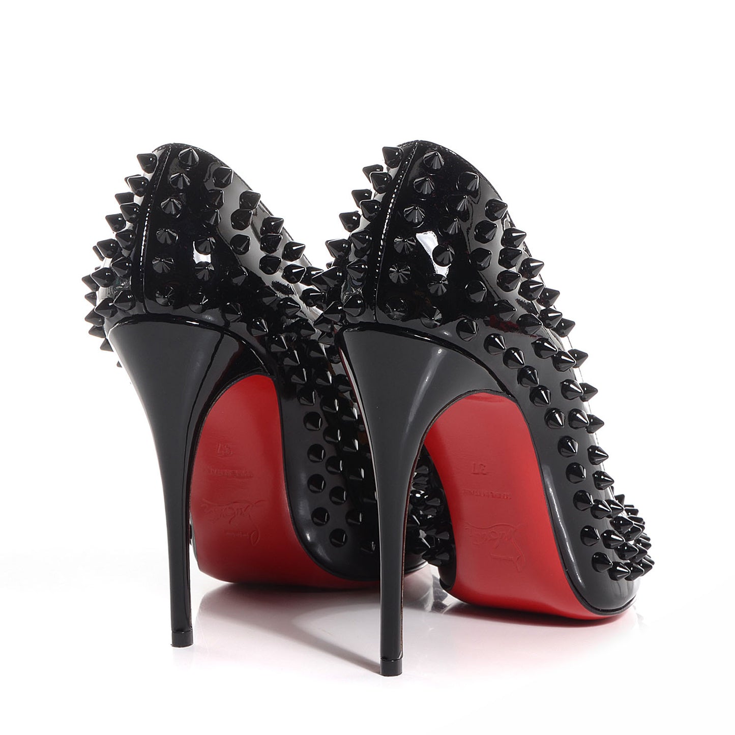 Patent Follies Spikes 100 Pumps 37 Black