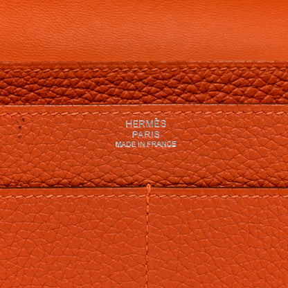 Hermes Togo Dogon Duo Wallet Orange 6 of 9
