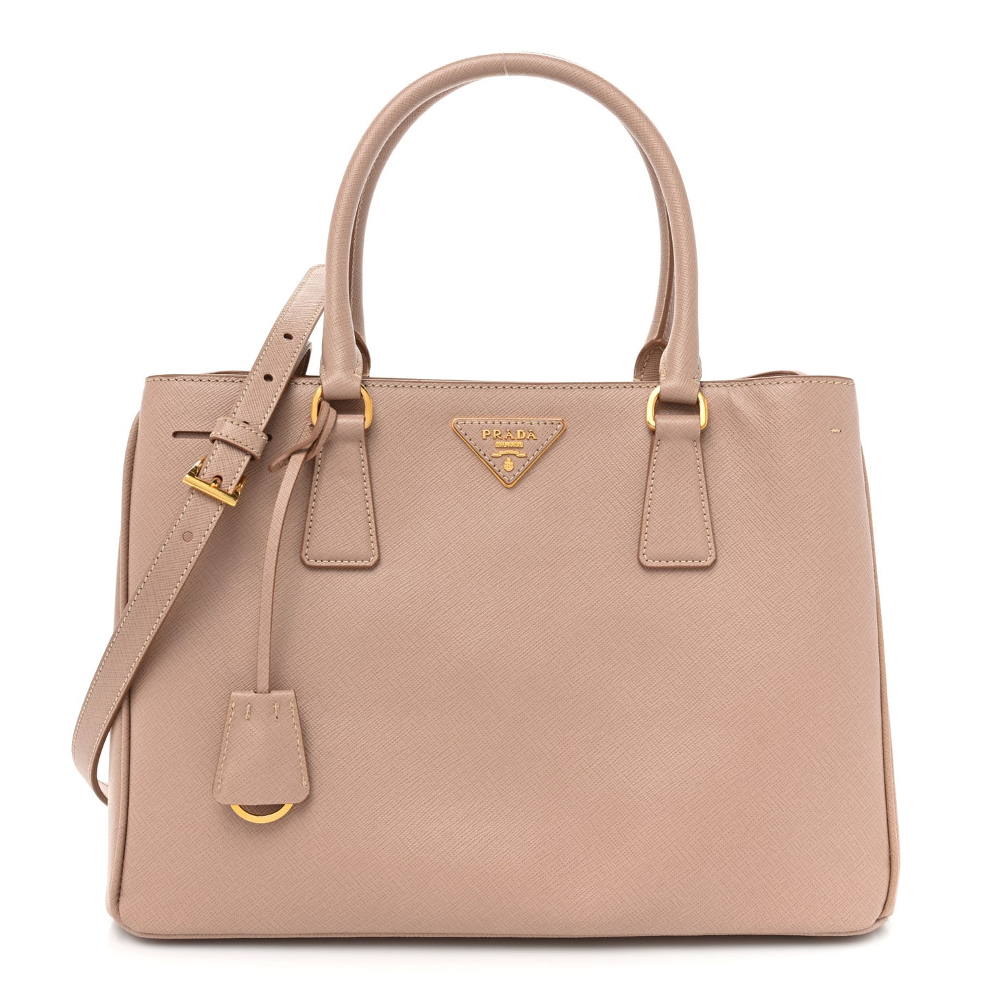 Saffiano Lux Medium Tote Cammeo
