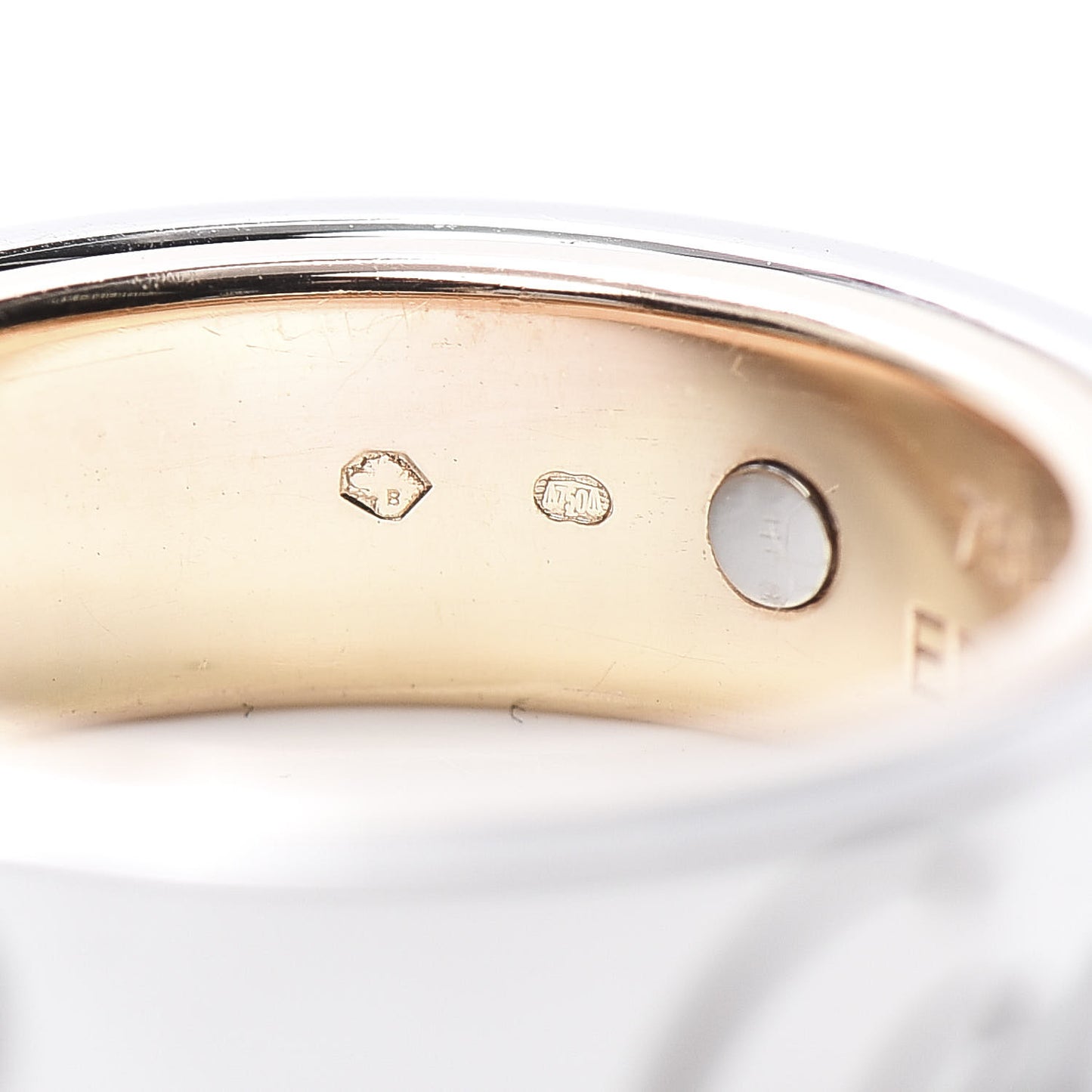 18K White Pink Gold 5.5mm Astro LOVE Ring 48 4.5