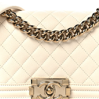 Chanel Caviar Quilted Small Boy Flap White 8 of 12