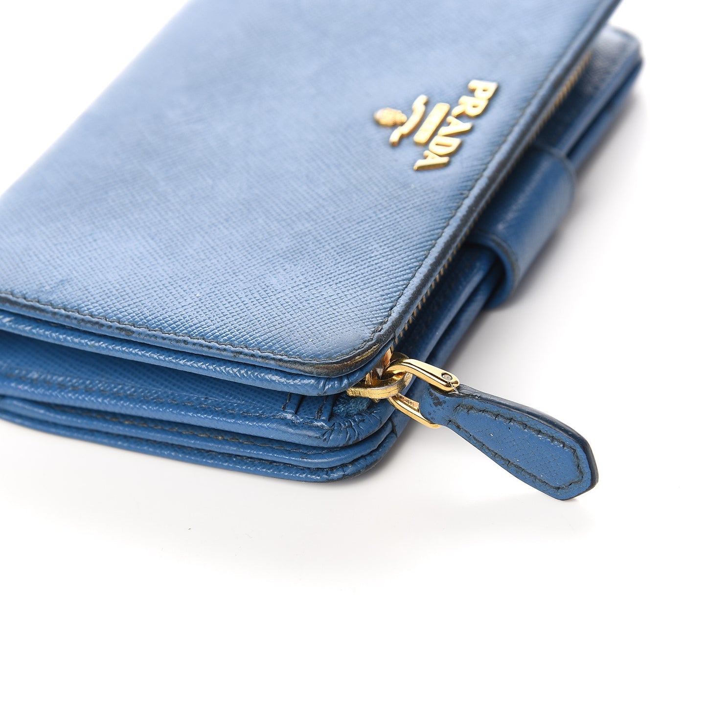 Saffiano Metal Compact Wallet Cobalto