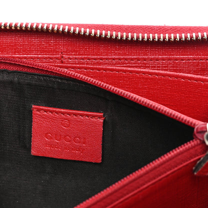 Gucci GG Supreme Monogram Nice Zip Around Wallet Tabasco Red 6 of 9