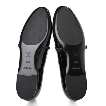 Louis Vuitton Patent Uniformes Ballet Flats 37.5 Black 5 of 8