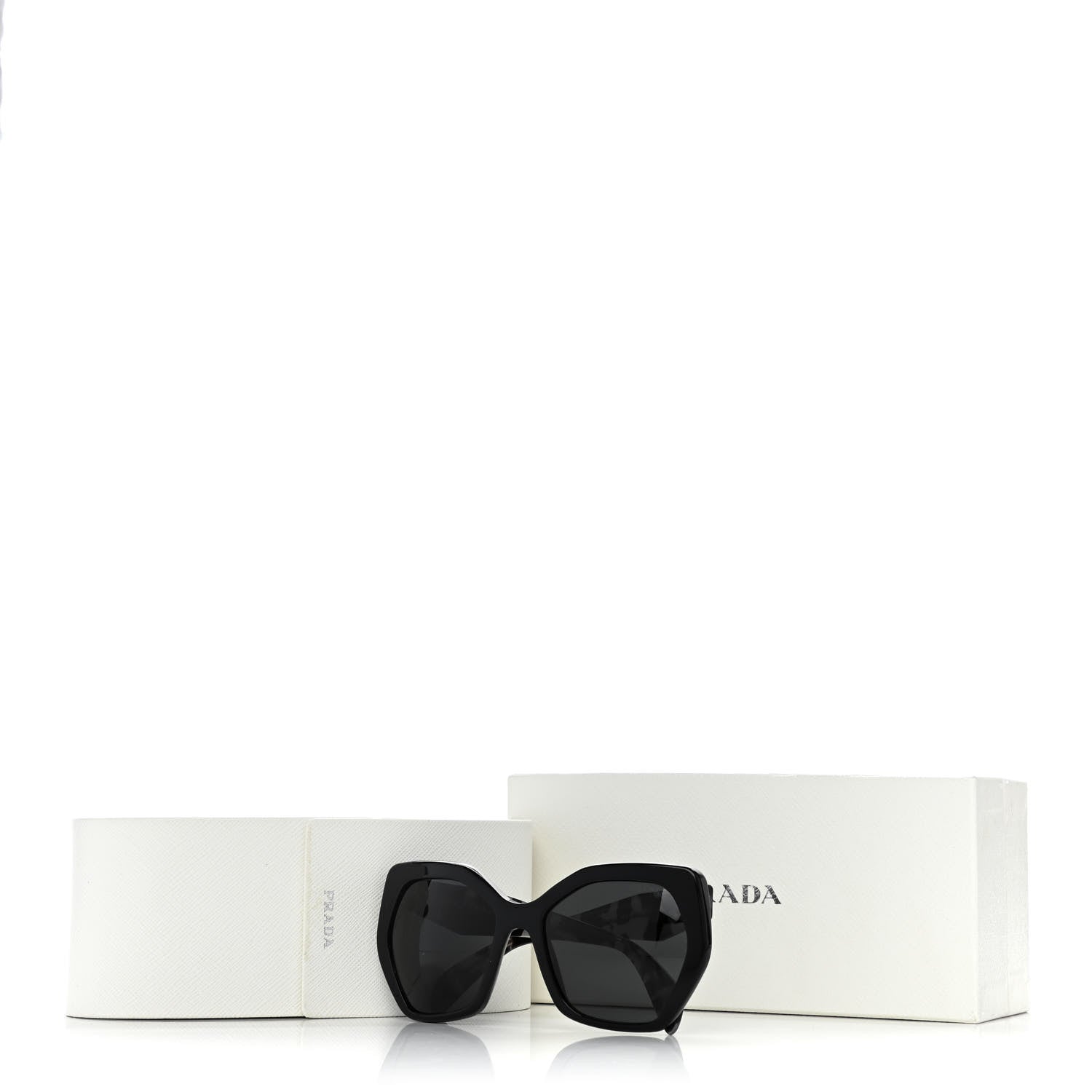 Prada Acetate Sunglasses SPR 16R Black Tortoise Grey 8 of 8