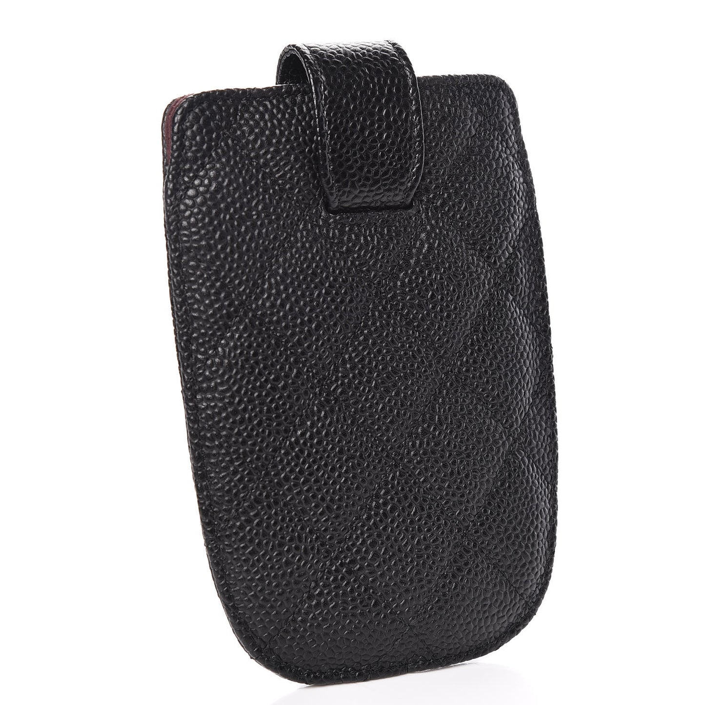 Caviar Quilted Cell Phone Case Black