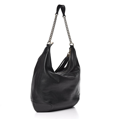 Gucci Pebbled Calfskin Medium Soho Chain Hobo Black 3 of 15