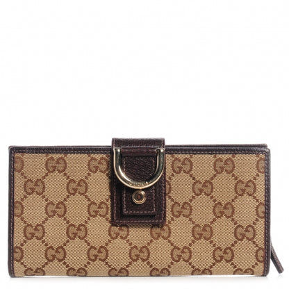 Gucci Monogram Abbey Continental Wallet Dark Brown 1 of 7