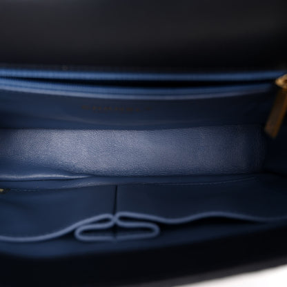 Chanel Caviar Quilted Medium CC Filigree Flap Navy Black 5 of 10