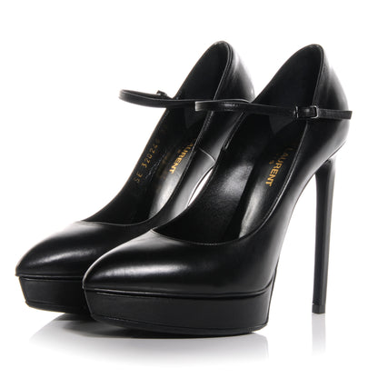 Saint Laurent Leather Classic Janis 105 Mary Jane Pump Black 3 of 7