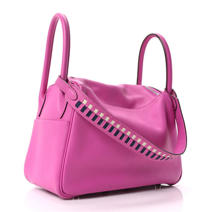 Hermes Swift Epsom Lindy 30 Tressage De Cuir Magnolia Bleu Saphir Craie 3 of 10