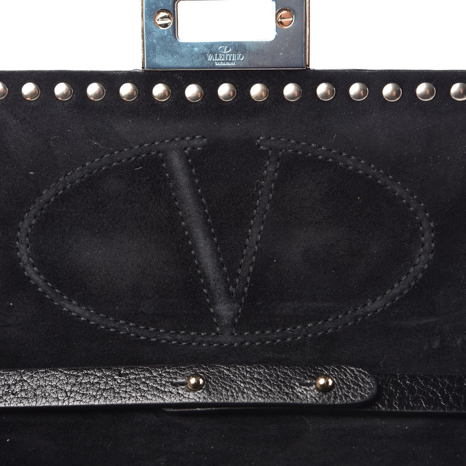 Valentino Garavani Vitello Rockstud No Limit Shoulder Bag Black 7 of 16
