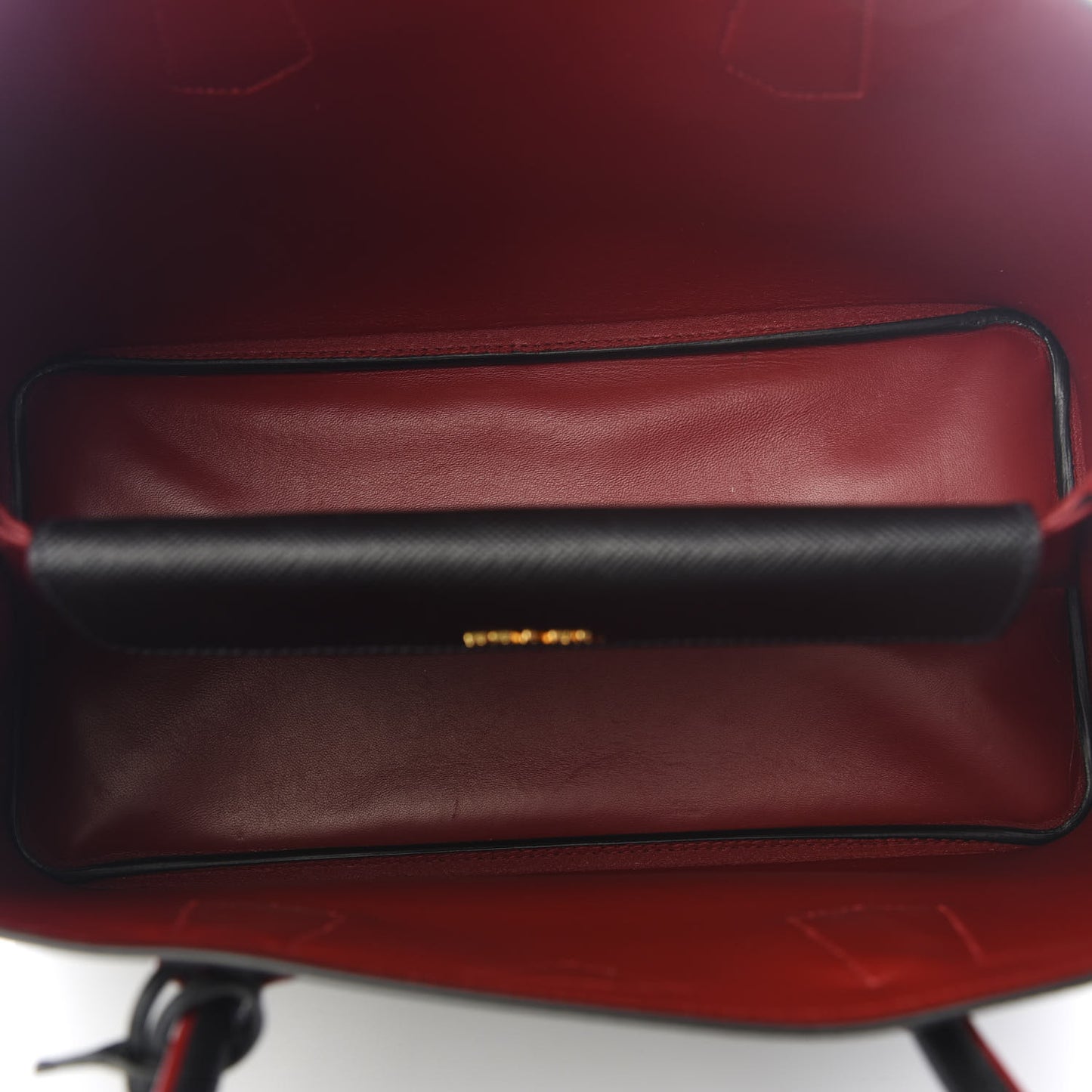 Saffiano Cuir Large Double Bag Black Fuoco