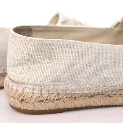 Chanel Linen CC Espadrilles 36 Beige Black 10 of 12