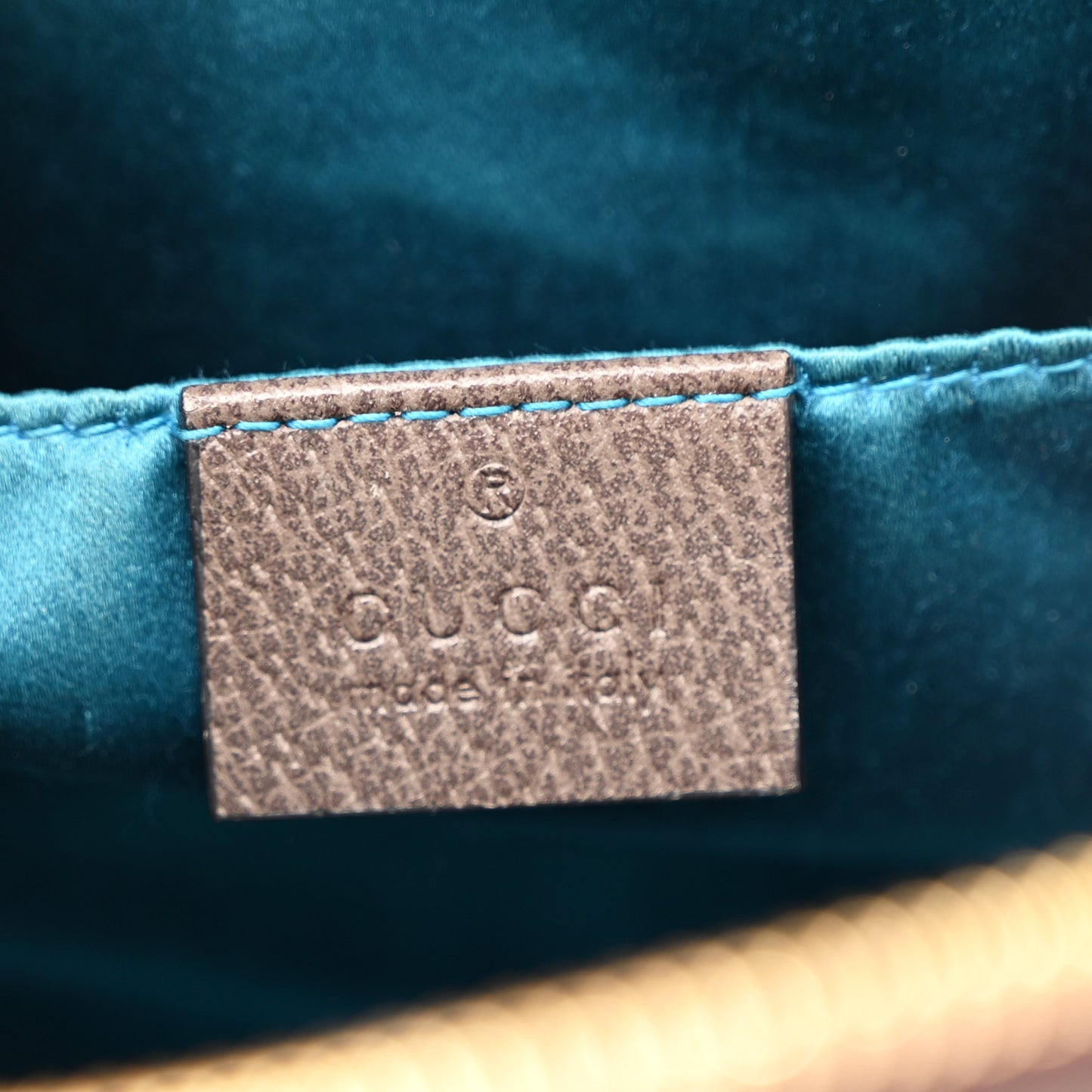 GG Supreme Monogram Textured Dollar Calfskin Web Small Ophidia Dome Shoulder Bag Beige Ebony New Acero