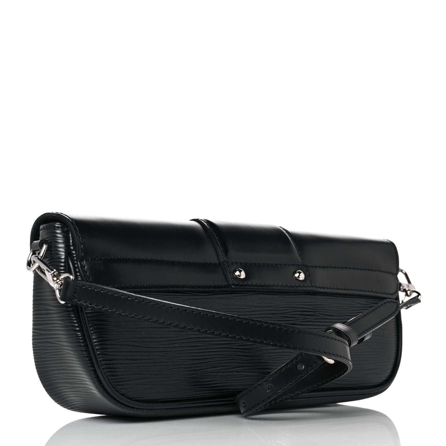Louis Vuitton Epi Montaigne Clutch Black 3 of 8