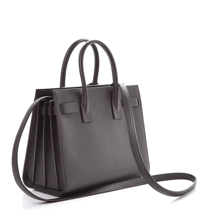 Saint Laurent Grained Calfskin Baby Sac De Jour Earth 4 of 8