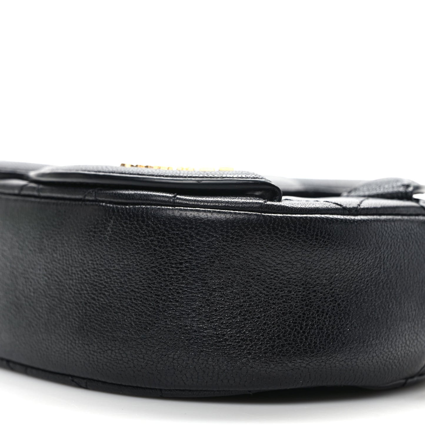 Lambskin Quilted Coco Midnight Camera Case Black